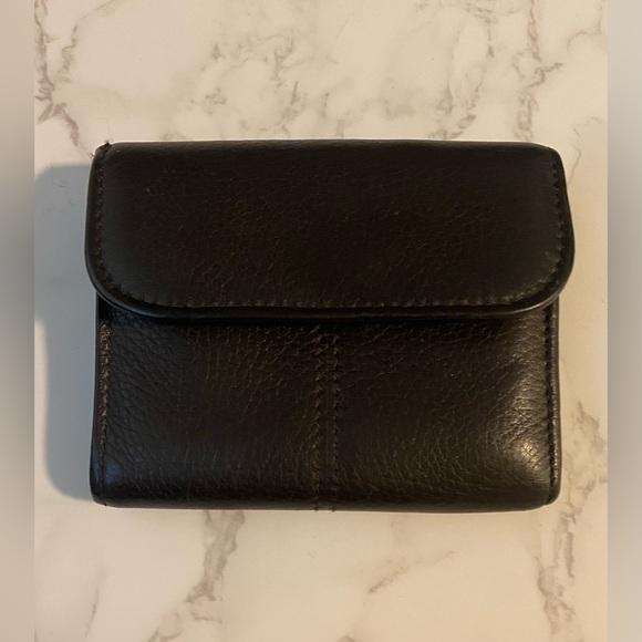 COACH VINTAGE SONOMA BROWN PEBBLE LEATHER COMPACT CLUTCH - Picture 1 of 10